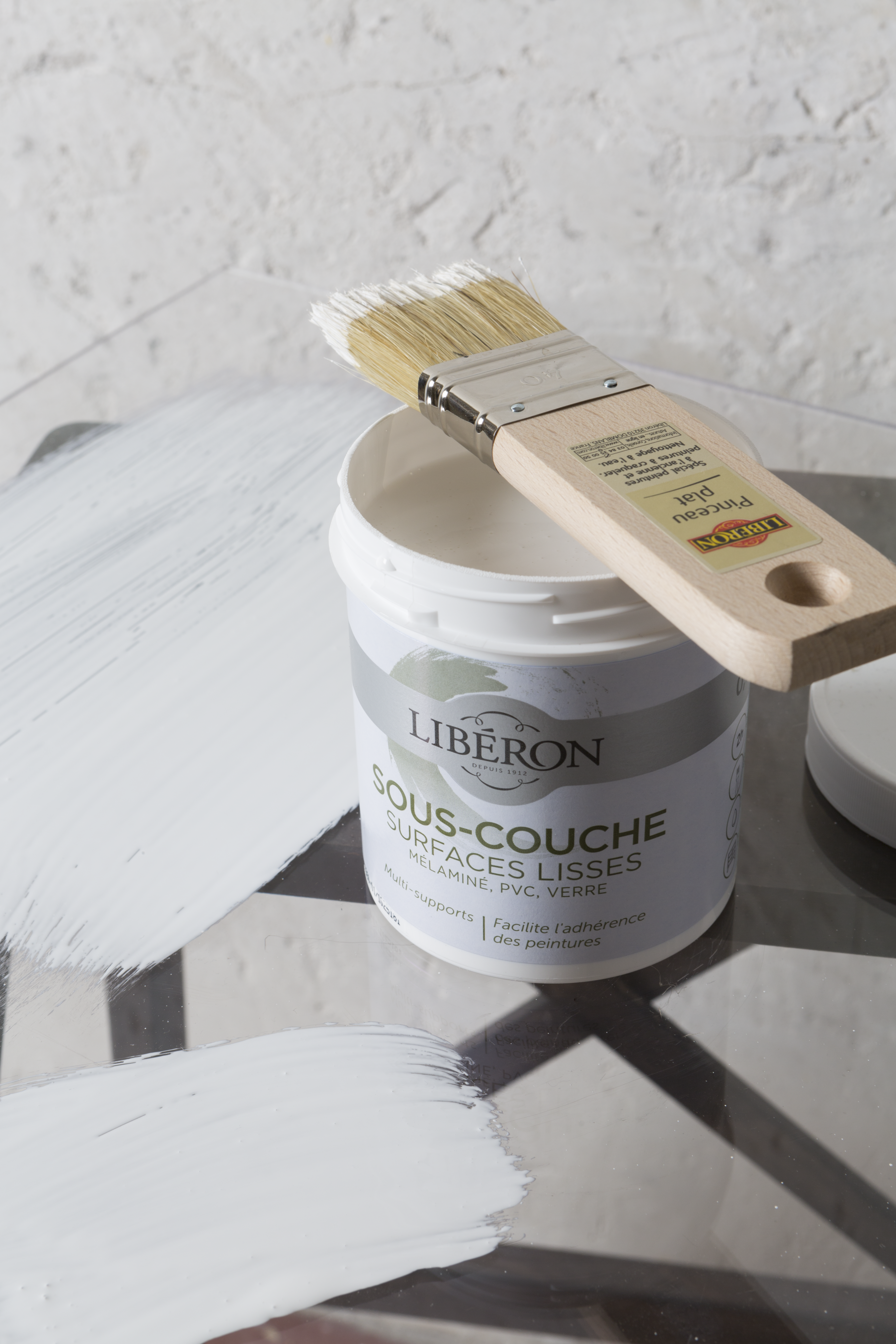 Sous-couche LIBÉRON Bois, surface lisse blanc 0.5L - 2