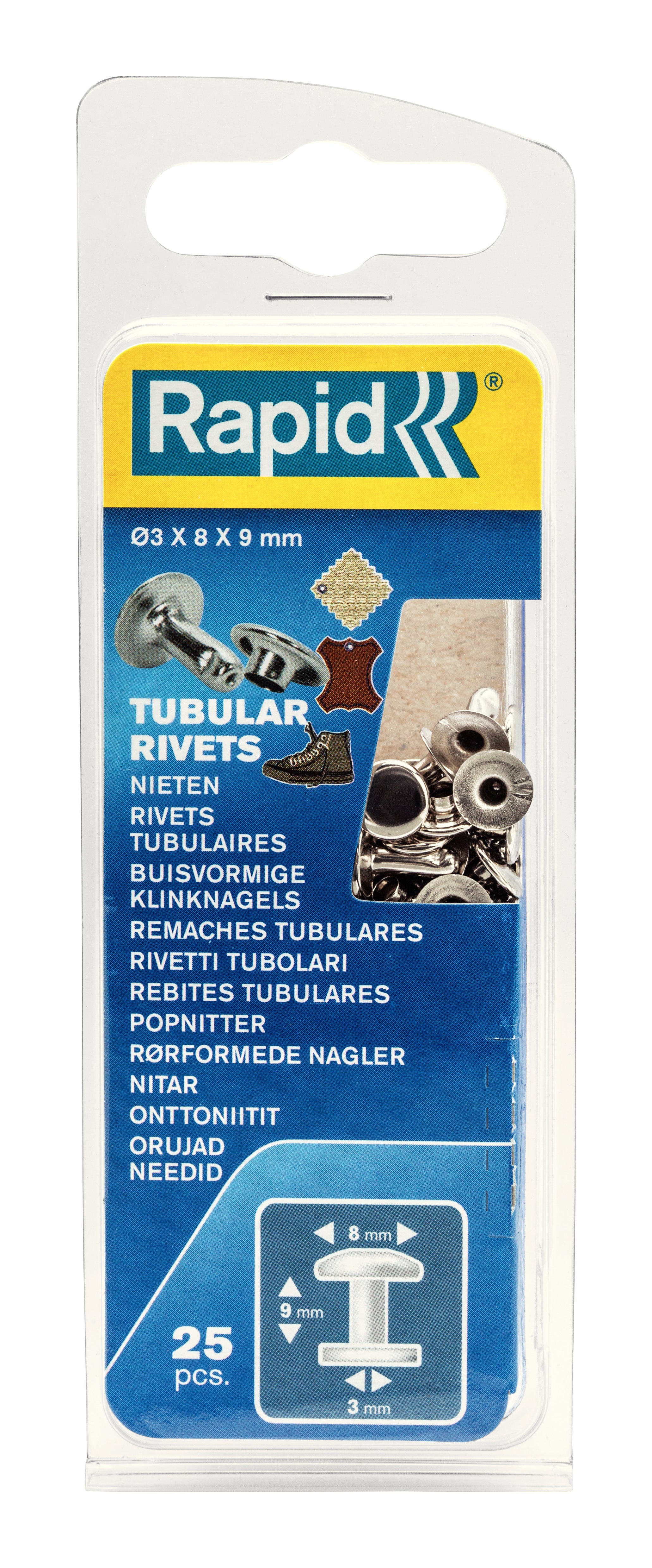 Rivets acier Diam.3 x H.8 mm RAPID - 2