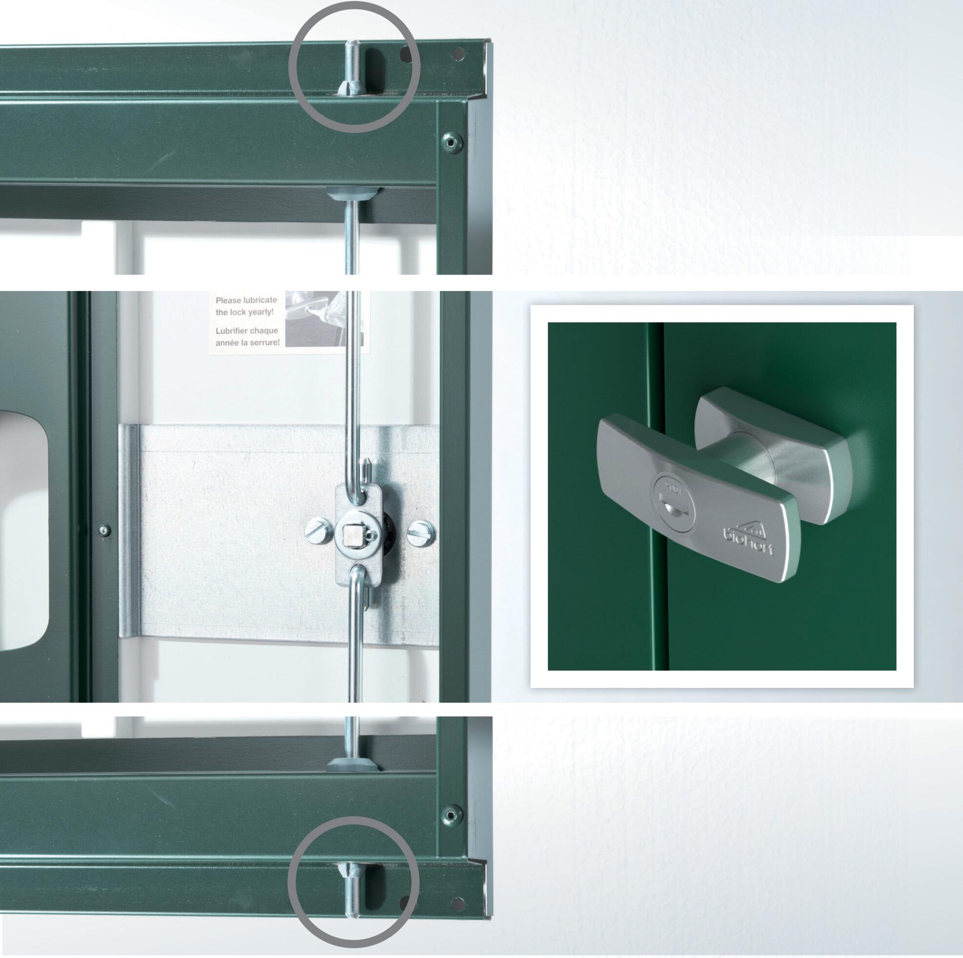 Armoire de jardin métal quartz, l.155 x H.182 x P.83 cm - 2