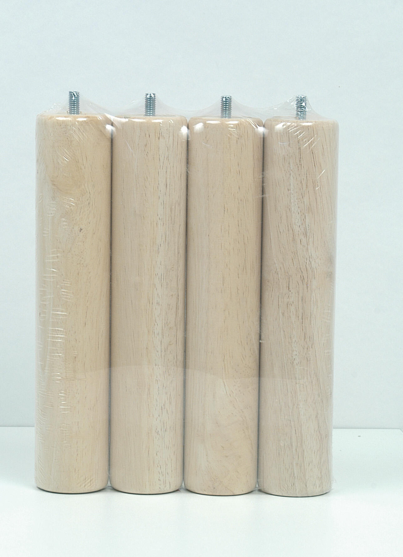 4 pieds de lit cylindriques hêtre brut CIME, ⌀5 cm x H.25 cm - 3