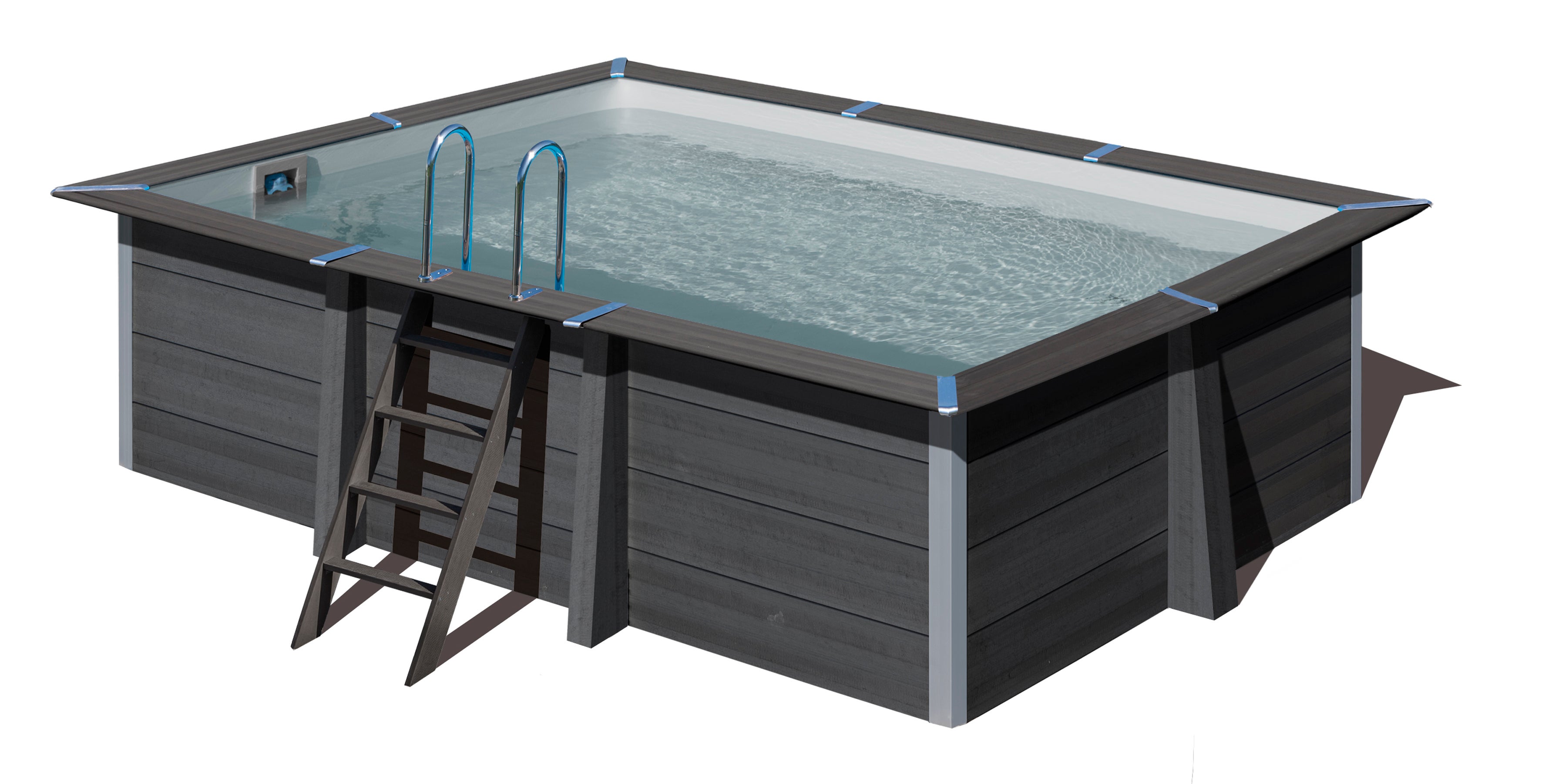 Piscina desmontable de composite rectangular gre 466 x 326 x121 cm