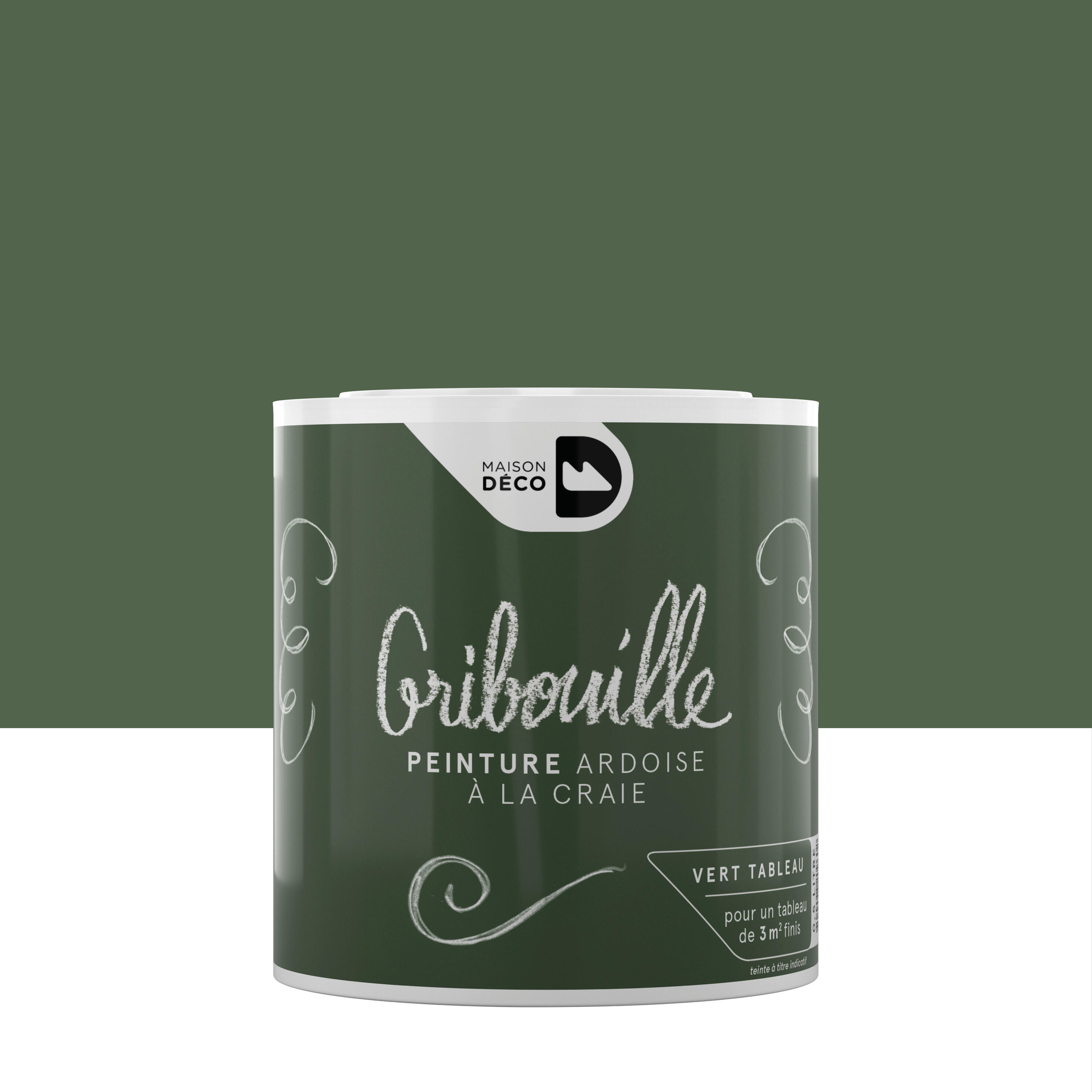 Peinture tableau craie vert mat MAISON DECO Gribouille 0.5 l - 5