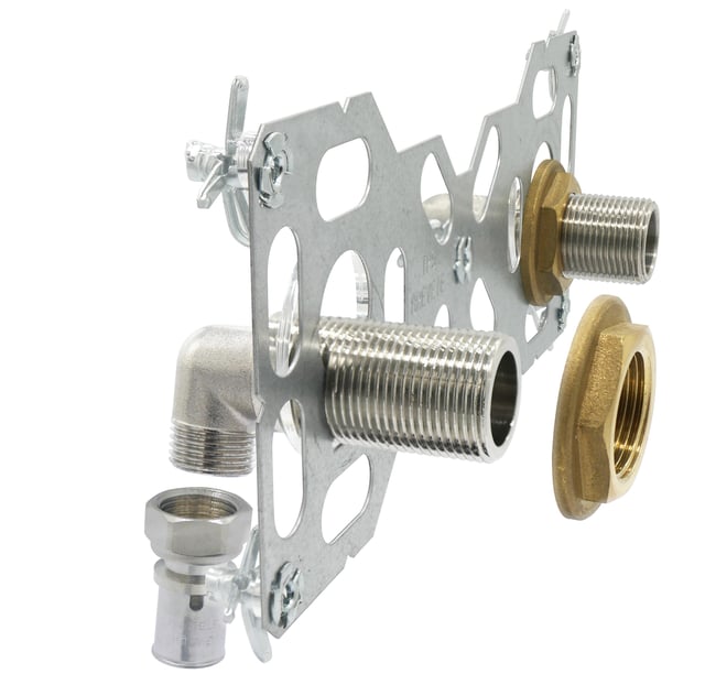 Double sortie de cloison mâle pour tube multicouche, Diam.20 mm 20 x 27 mm