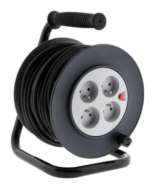 Enrouleur de câble électrique bricolage L.15m H05VV-F 3G1.5, ZENITECH