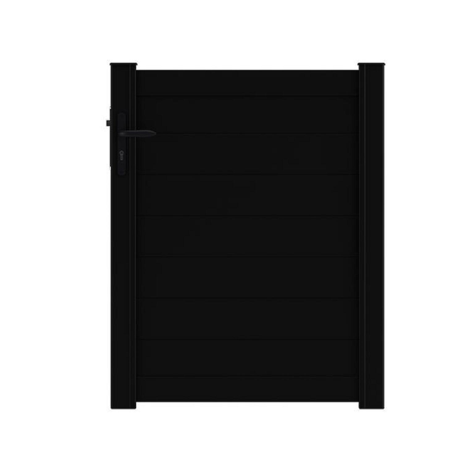Portillon battant aluminium Lao noir, Klos up! l.99 x H.125.8 cm - 3