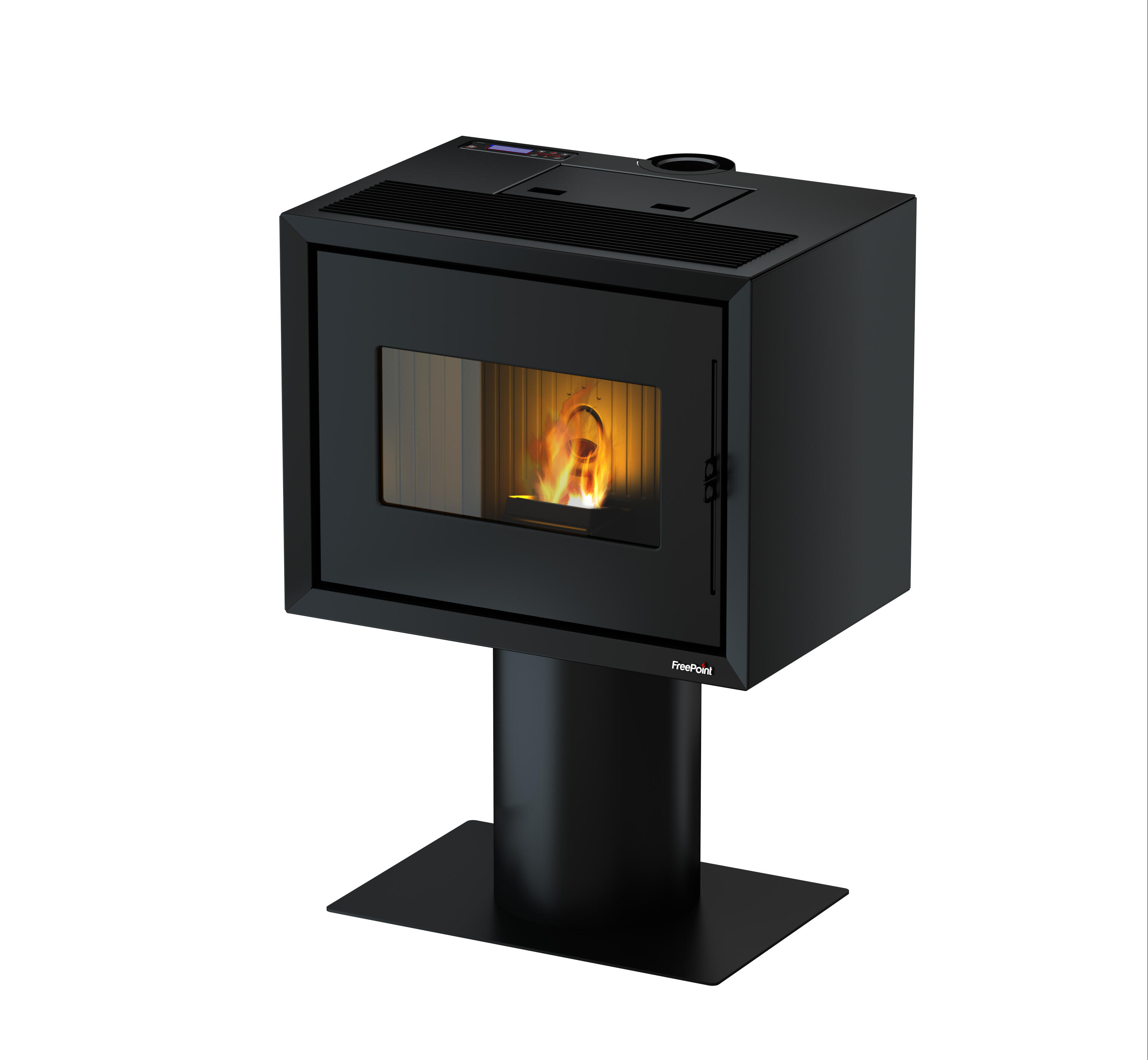 Foyer à Granulés LE MARQUIER Noir – Pour Cheminée Ouverte, Contient 5 Kg, Dimensions 30x25x17 Cm, Acier Peint