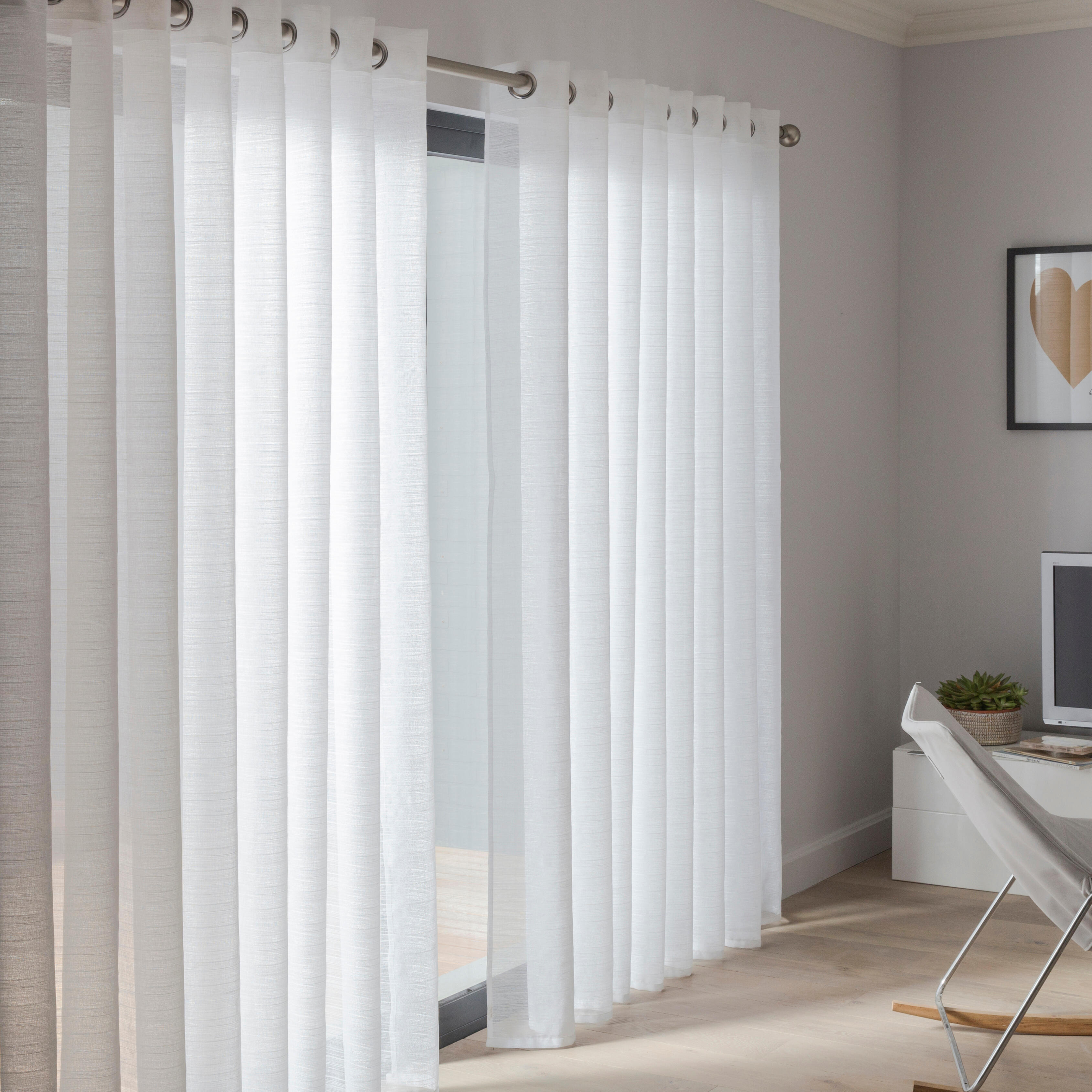 Voilage tamisant, Lola, blanc H.240 x l.300 cm - 4