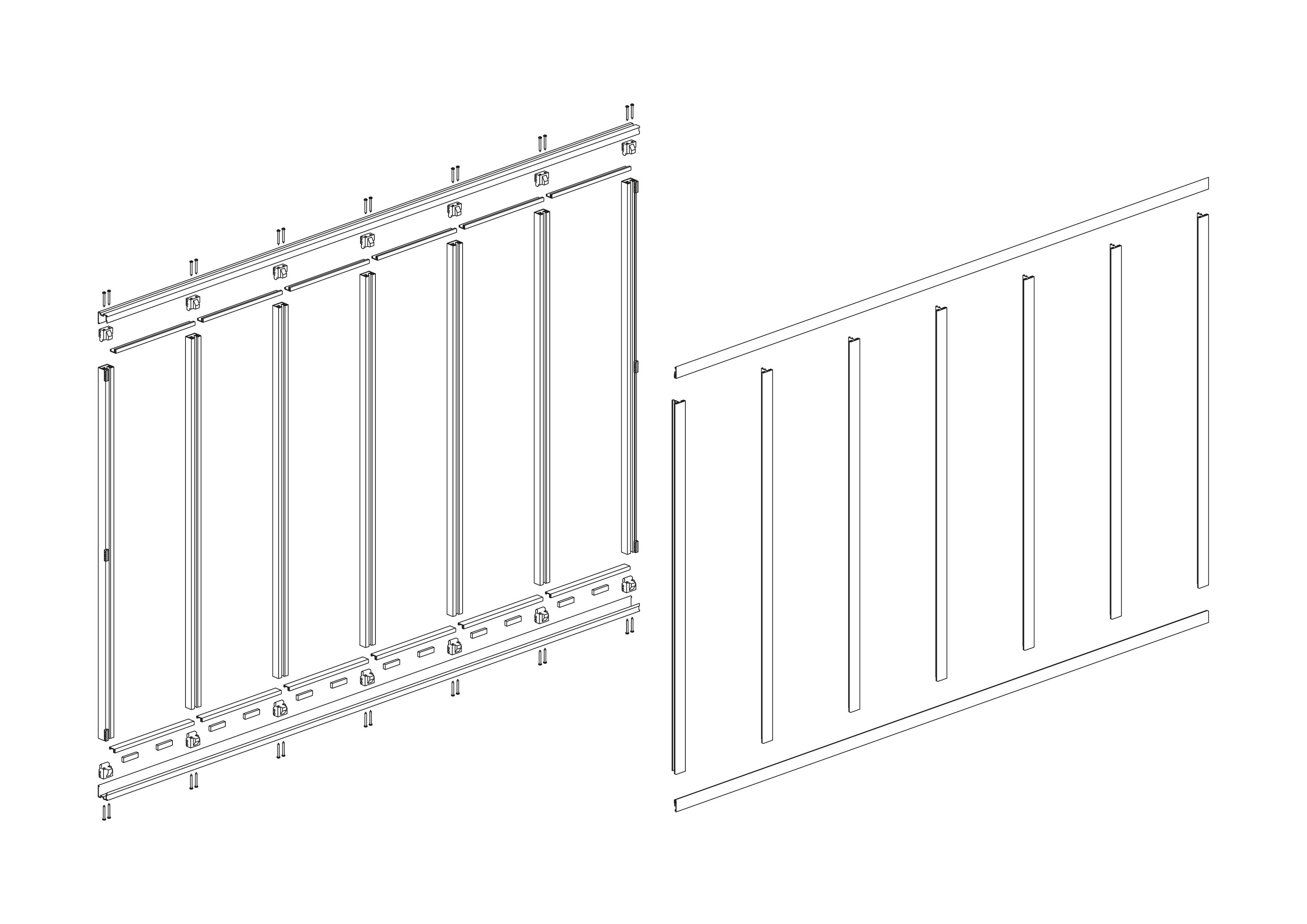 Verrière Atelier fixe en aluminium blanc mat 6 carreaux, H.108 x l.183 cm - 7
