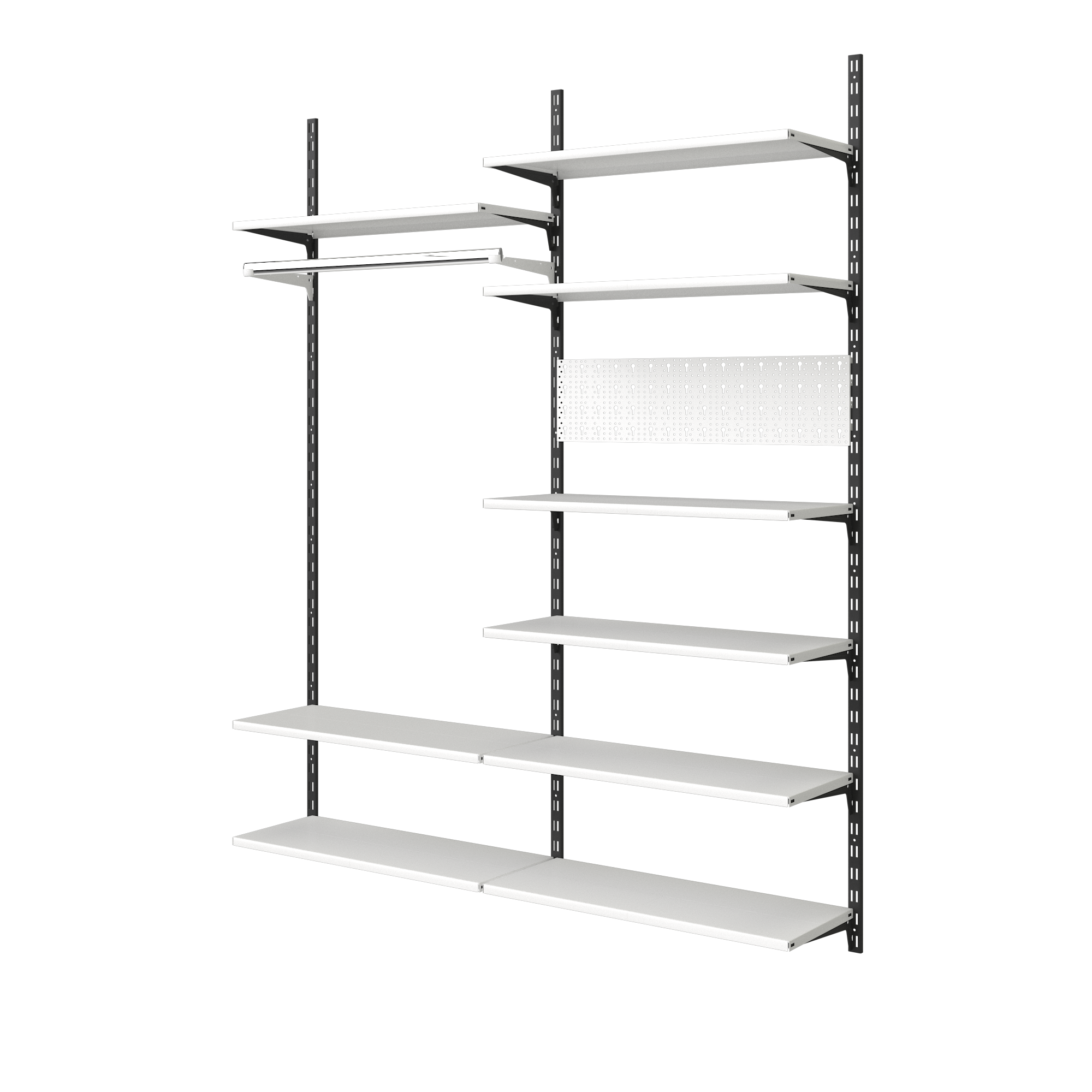 Lot de 2 panneaux perforés Acier l.79 x P.16 x Ep.0.65 cm - 7