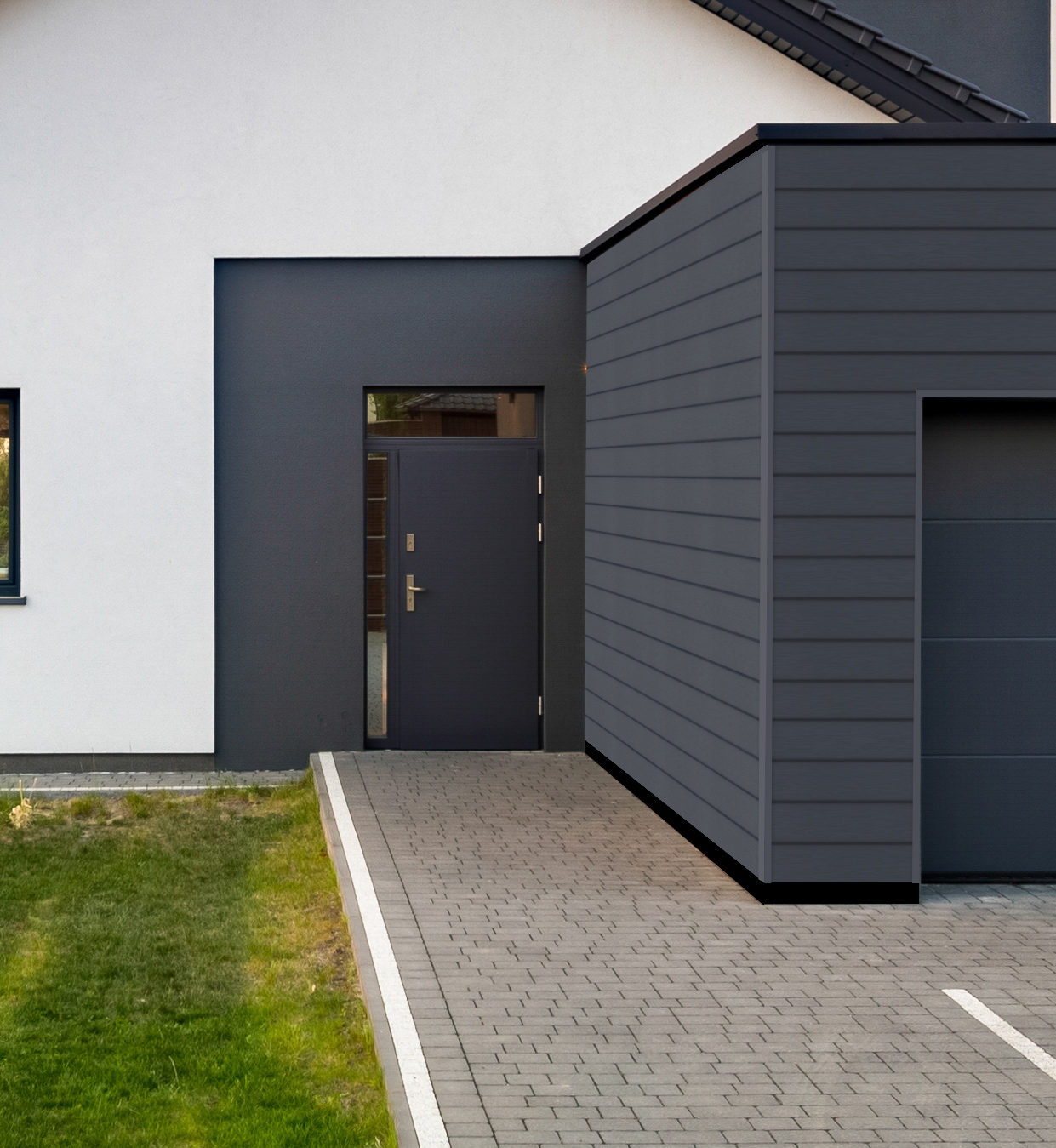 Coin extérieur pvc 45x45 FREEFOAM anthracite, gris foncé, se rapproche au ral 70 - 2