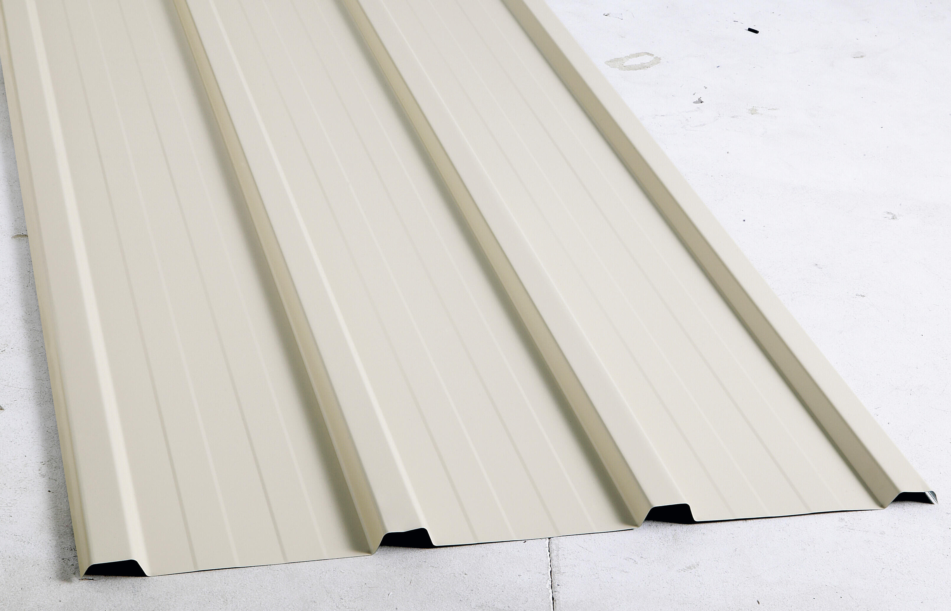 Plaque de couverture, nervuré beige, l.105 x L.300 cm, H.45 mm, Ep.0.5 mm - 2