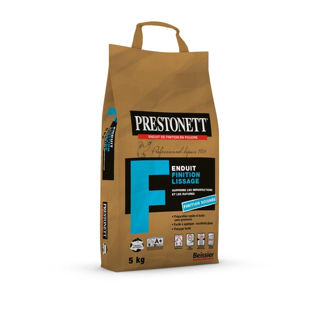 Enduit de lissage en poudre F PRESTONETT blanc 5 kg