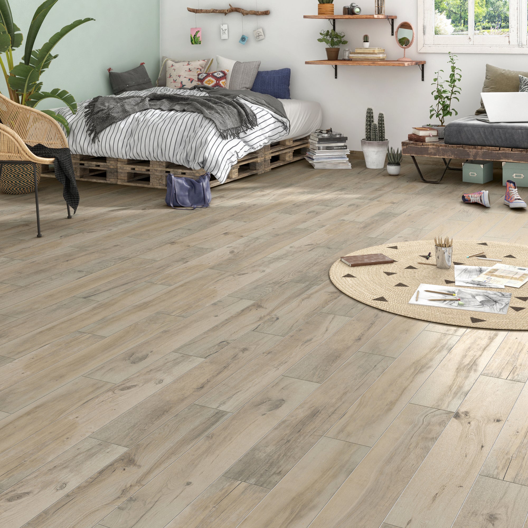 Plinthe carrelage Elbe, beige, Ht.  x L. 100 cm, Ep.8.5 mm - 3