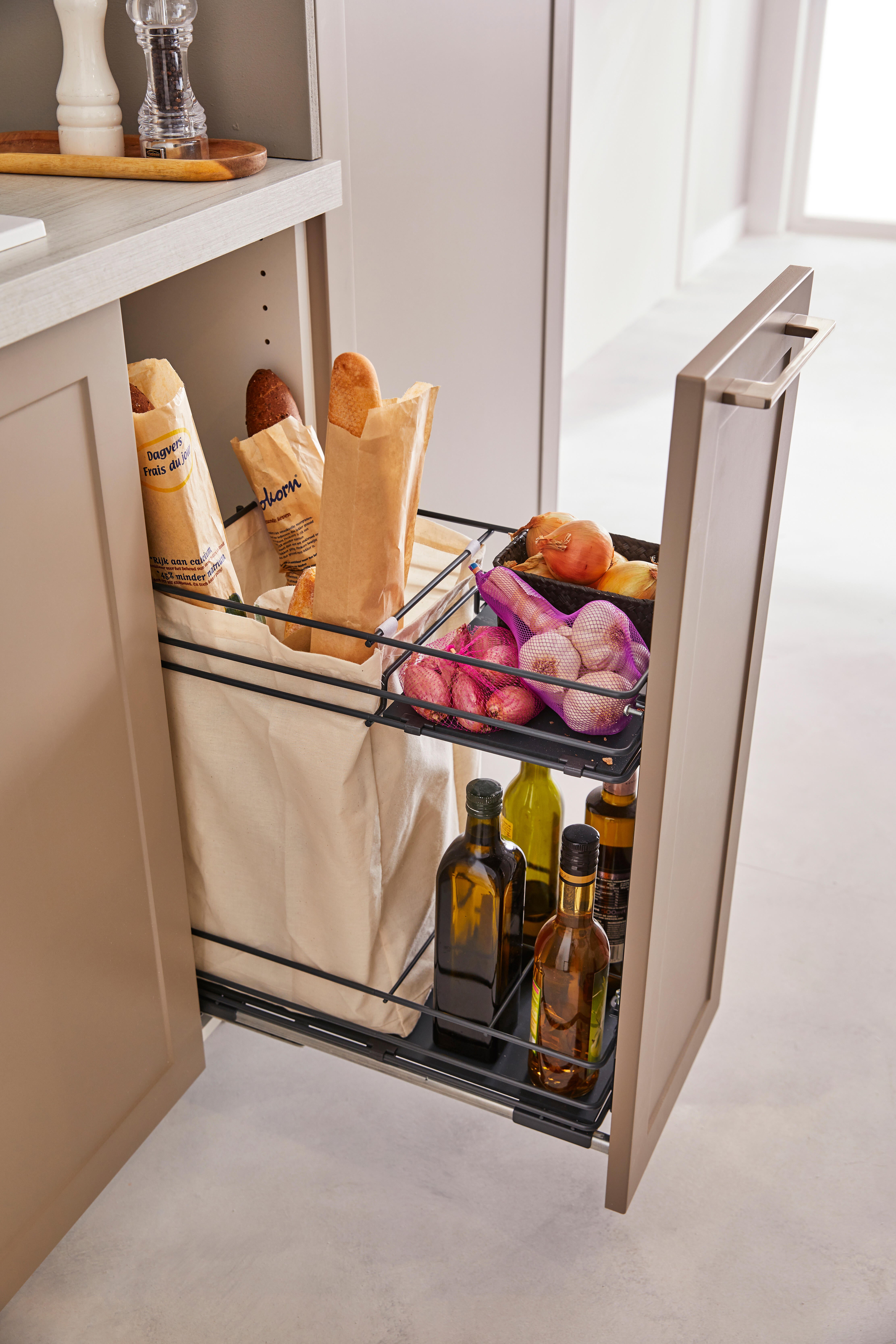 Rangement coulissant, pain et bouteilles pour meuble l.30 cm / colonne l. 30 cm - 3