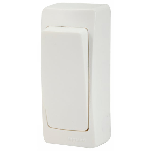 Interrupteur va-et-vient saillie complet, LEGRAND Asl, blanc