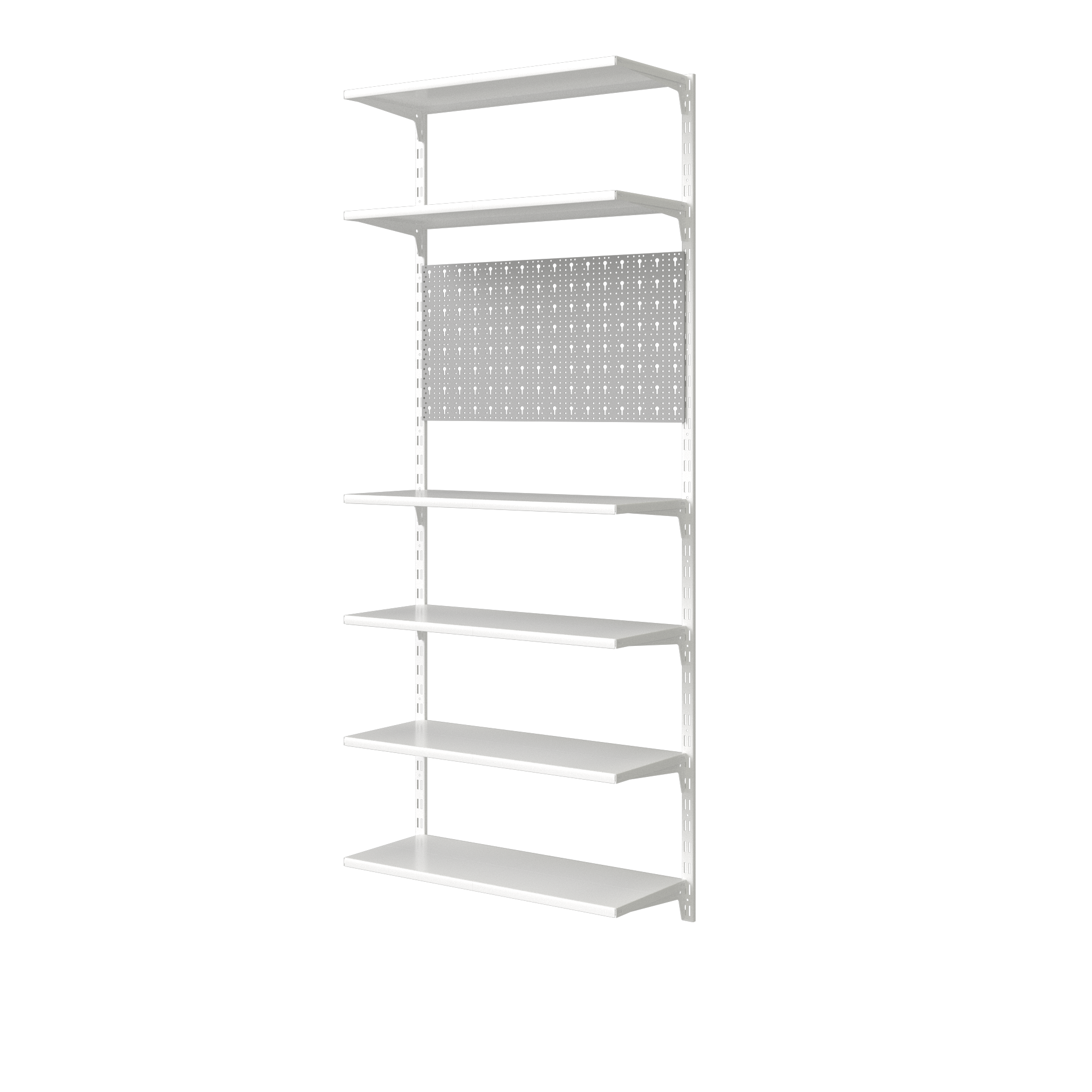 Cremagliera doppia Spaceo H 200 x L 0.25 cm, Sp 1.5 mm bianco - 40