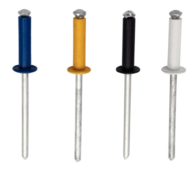Lot de 32 rivets aluminium Diam.4.8 x H.16 mm avec forêt