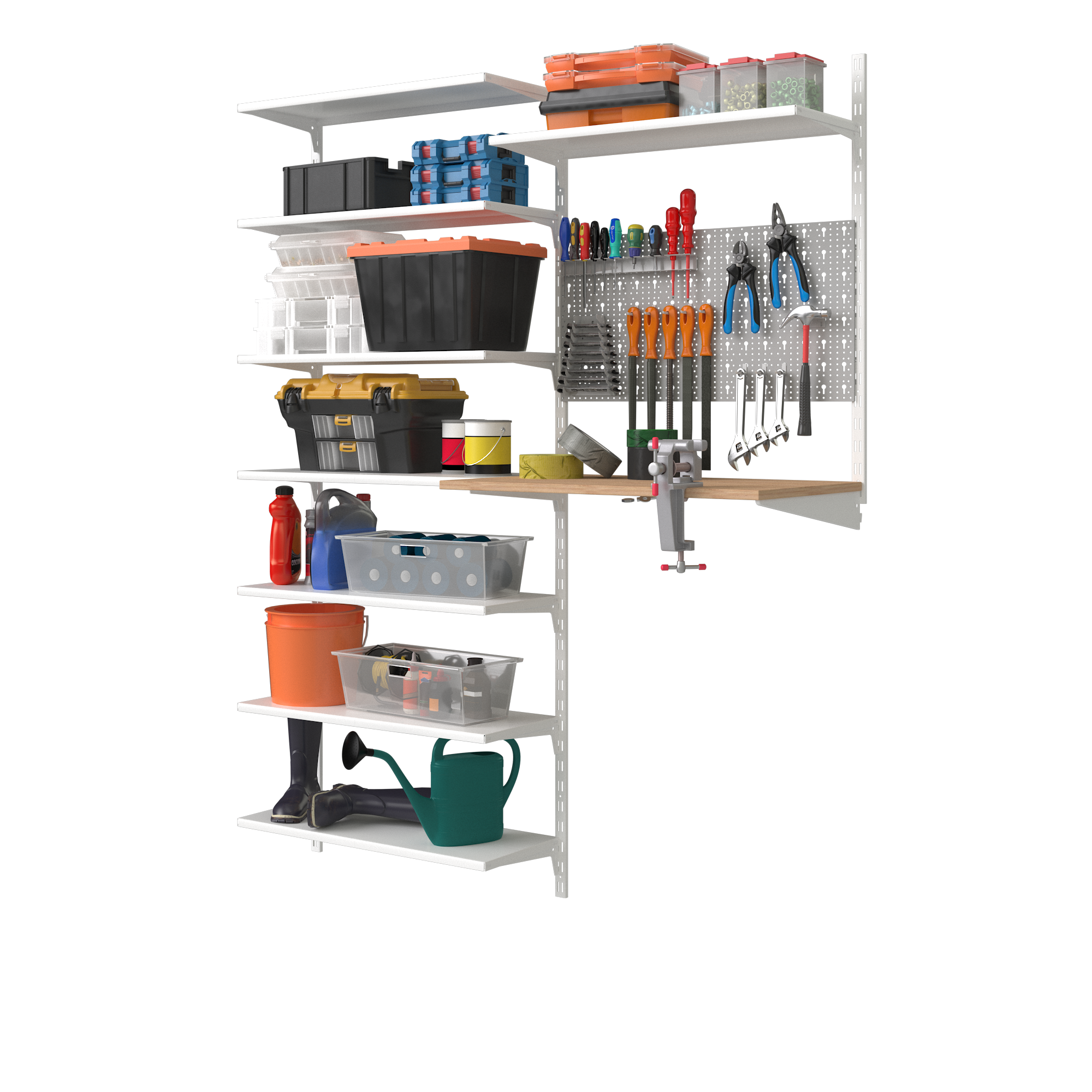 Cremagliera doppia Spaceo H 200 x L 0.25 cm, Sp 1.5 mm bianco - 25