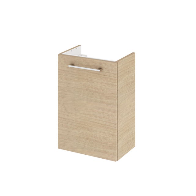 Meuble sous-vasque 1p L.40cm x H.58cm x P.24cm effet chêne naturel Remix
