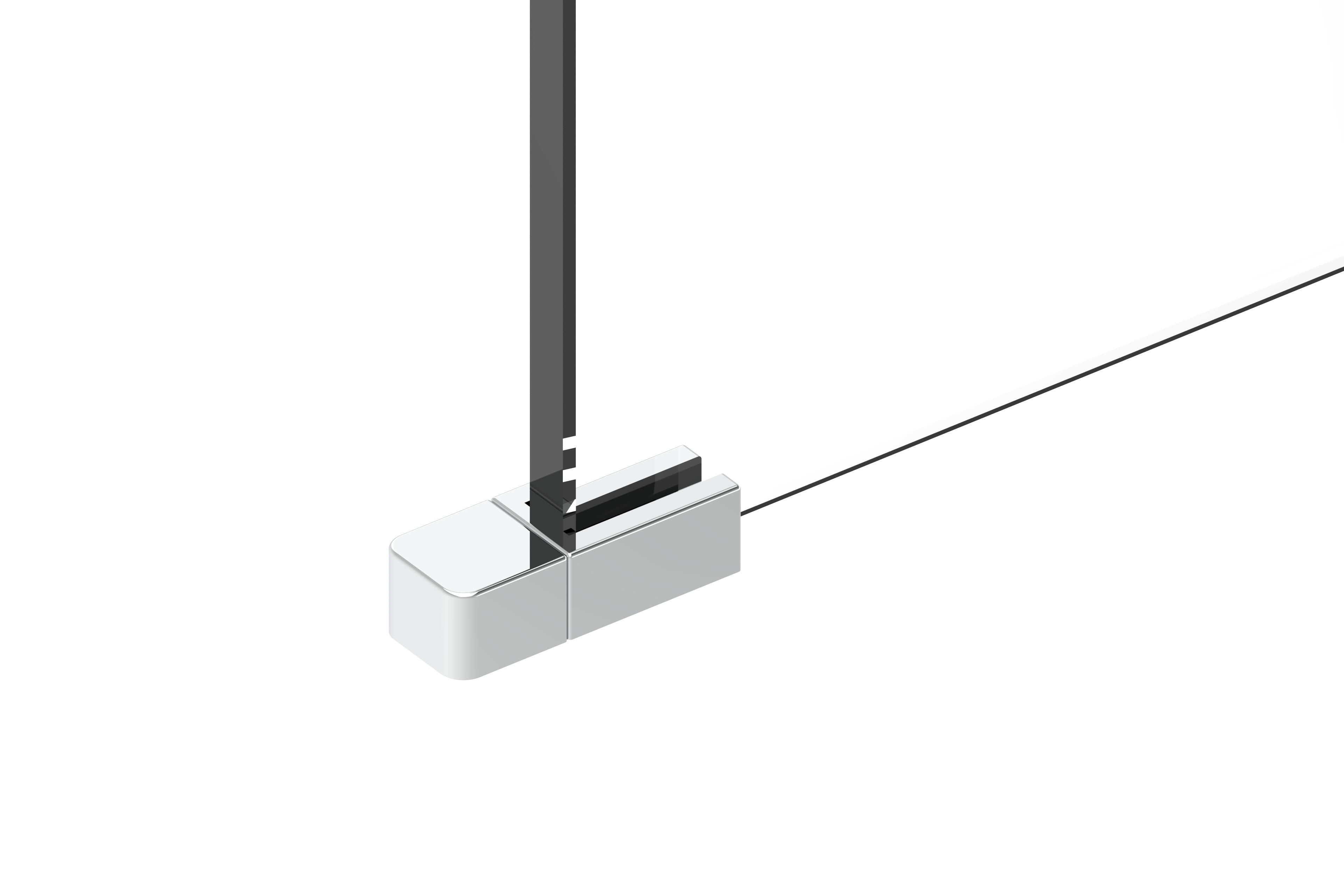 Kabina Walk-in Remix 90x200 transparentna profil chromowany Sensea - 23