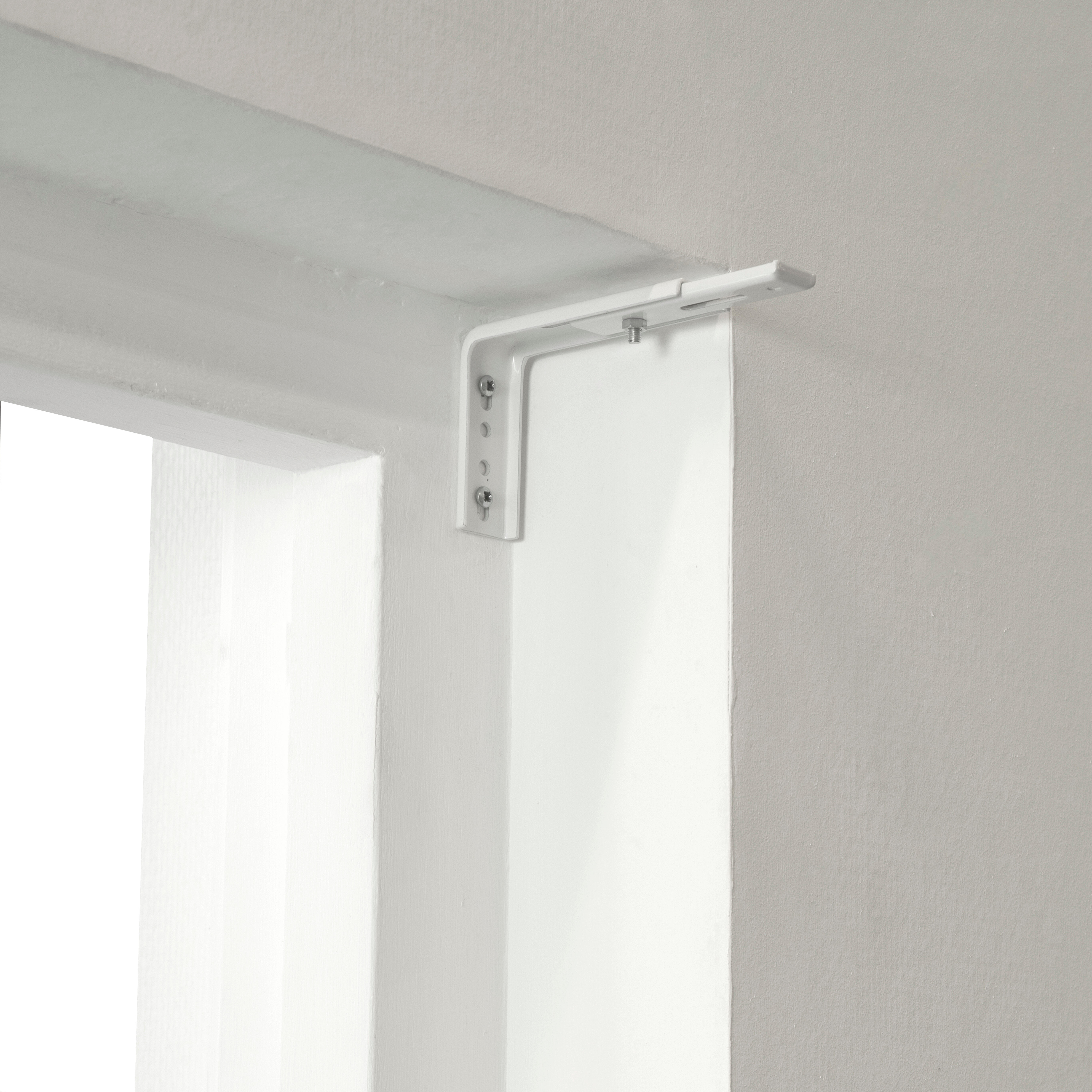 Lot de 2 équerres murales blanc pour tout type de store, 6 à 16 cm - 4