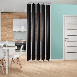 Lame orientable Catalina mdf revêtu feuille décor, noir, l.18 x H.240 x P.2.8 cm