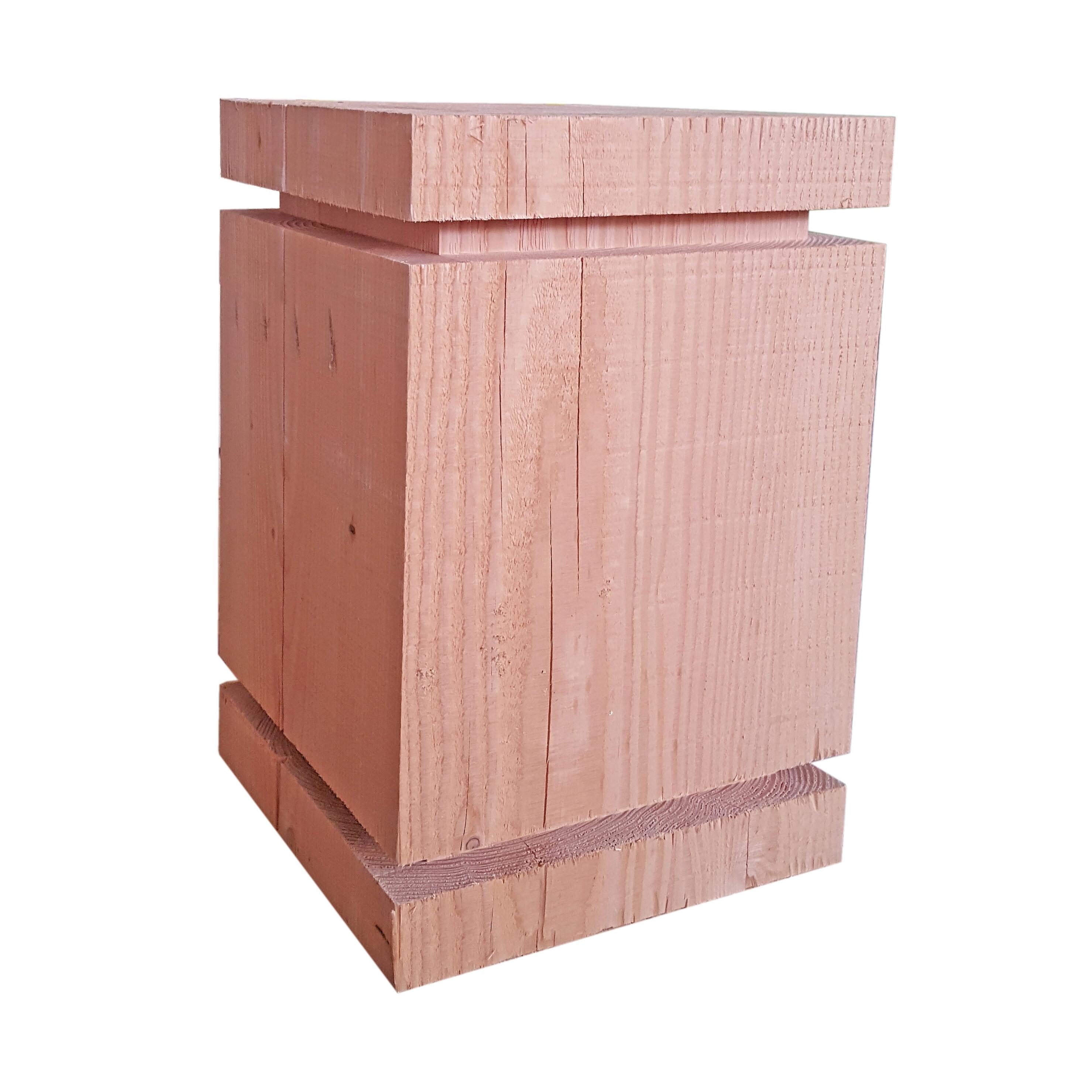 Tronco quadrato in abete grezzo 2 fresature 300 x 300 x 450 mm - 2
