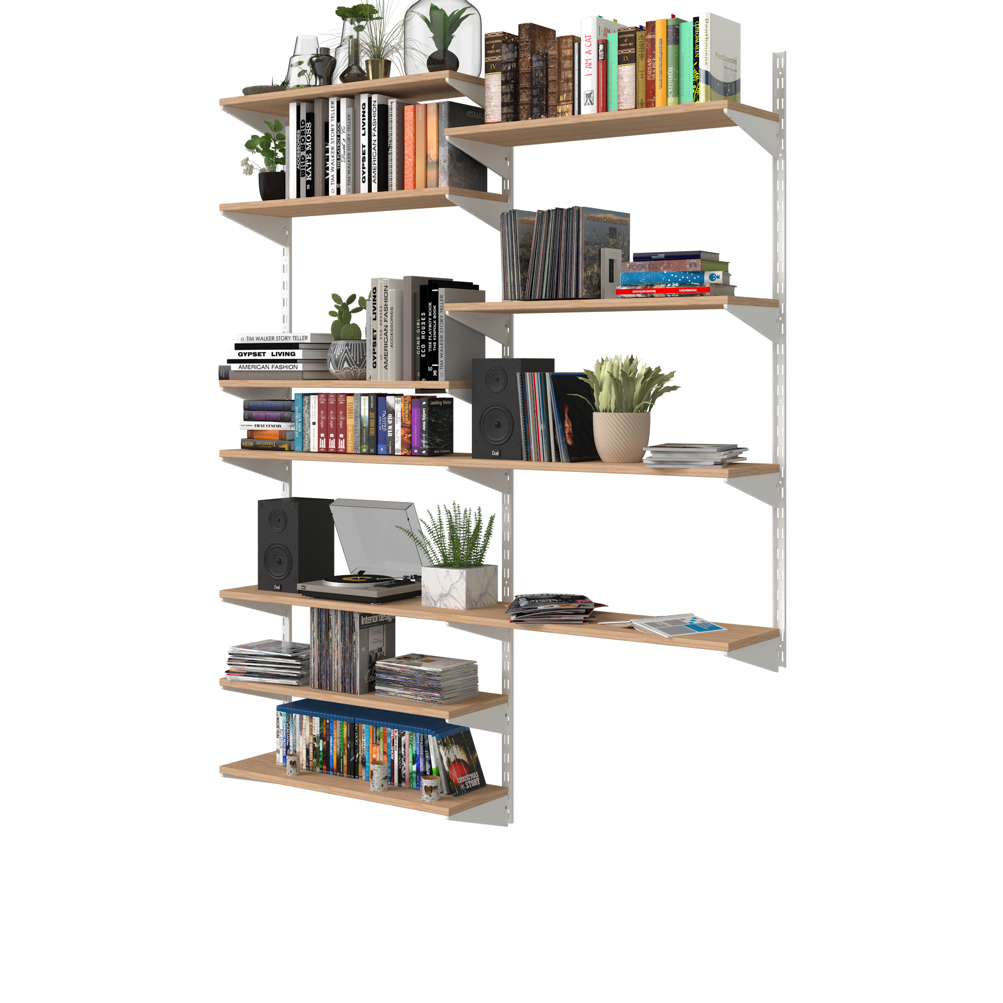 Cremagliera doppia Spaceo H 200 x L 0.25 cm, Sp 1.5 mm bianco - 23