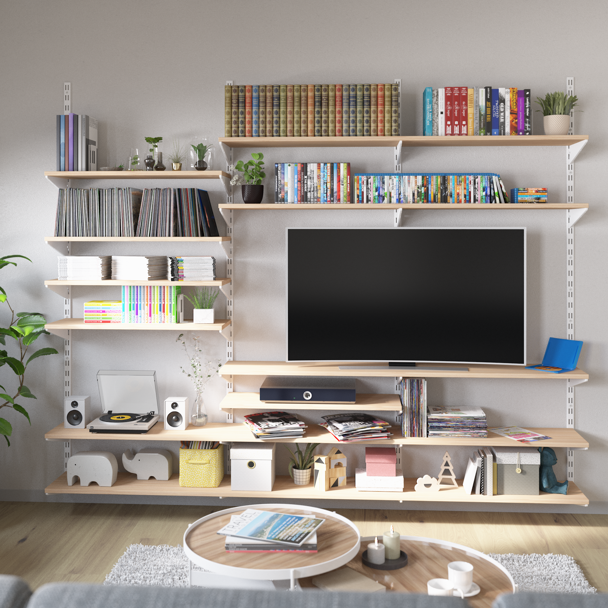 Console double acier verni, P.47 cm entraxe 50 mm - 9