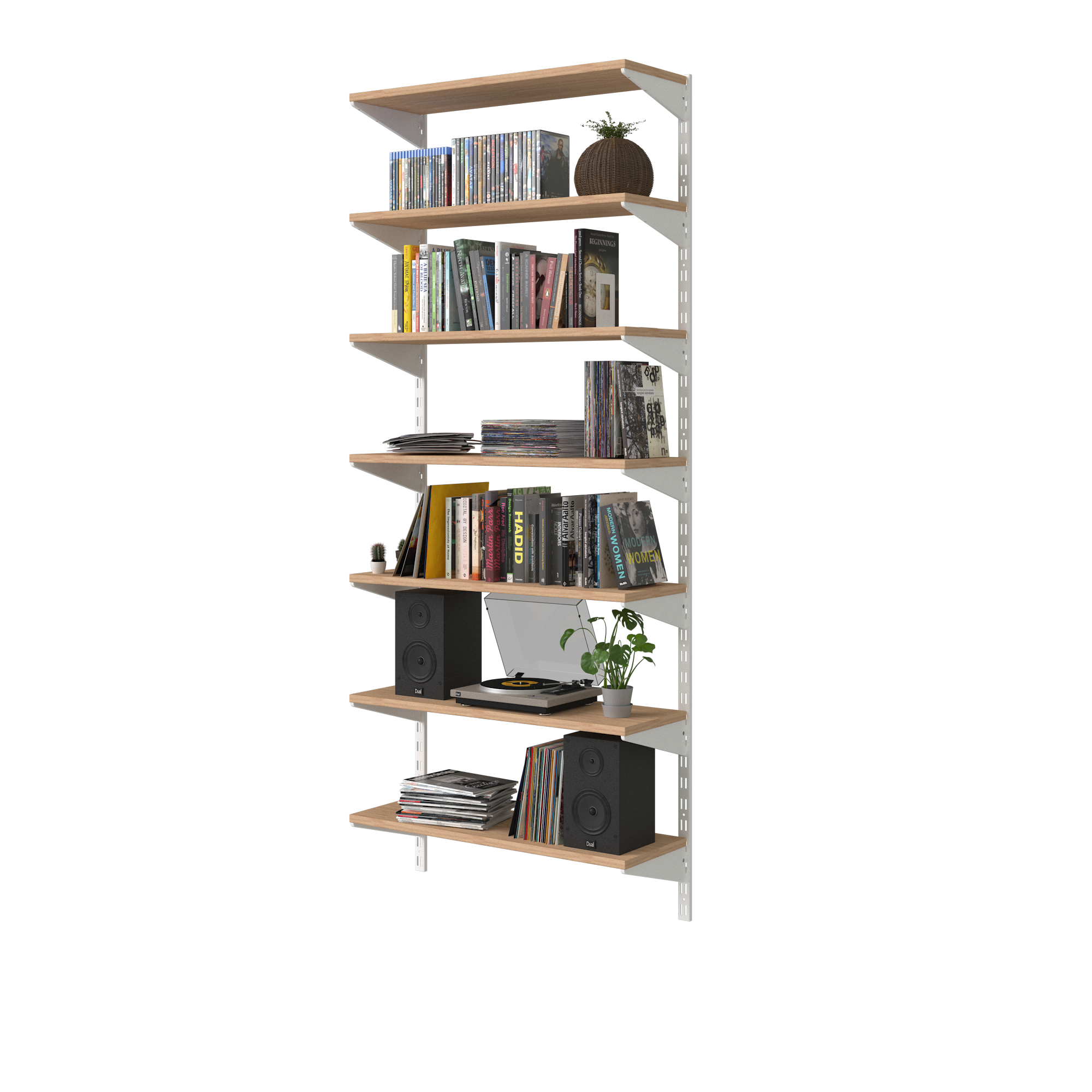 Cremagliera doppia Spaceo H 200 x L 0.25 cm, Sp 1.5 mm bianco - 22