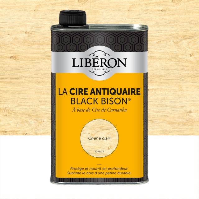Cire liquide meuble et objets Antiquaire black bison® LIBÉRON, chêne clair 0.5 l