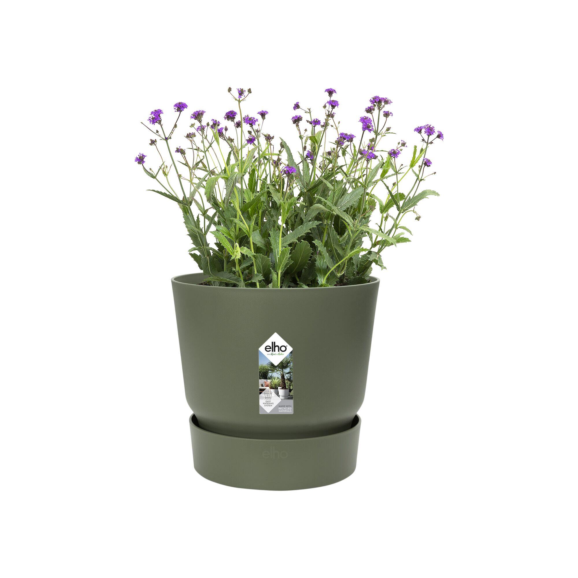 Vaso de plástico 20 cm verde Elho - 2