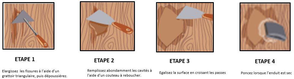 Enduit de rebouchage pâte Rebouch' bois TOUPRET marron 330 g - 5