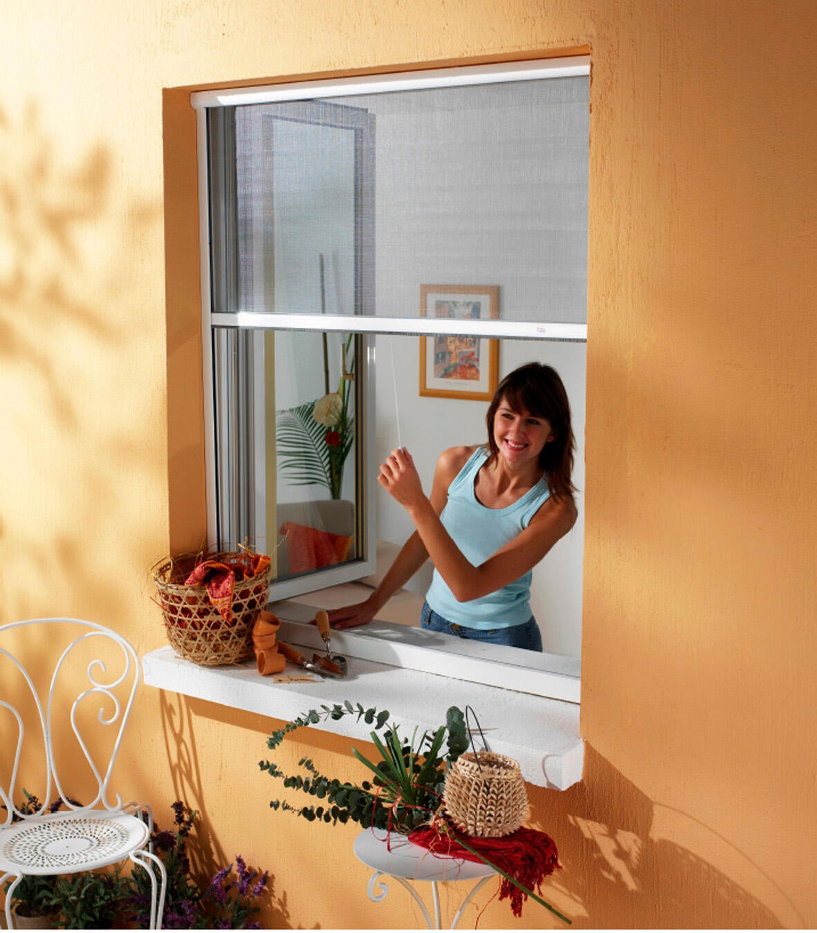 Moustiquaire H160xl125cm enroulement vertical/fenêtre MOUSTIKIT OPTIMA PVC blanc - 3