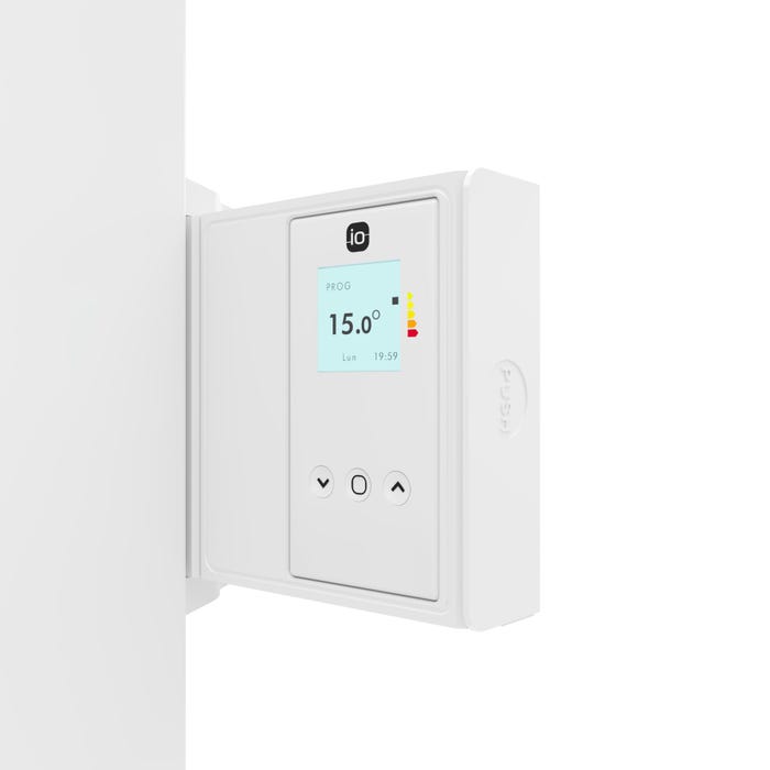 Radiateur électrique connecté à inertie fluide 1000W SAUTER Ipala vertical blanc