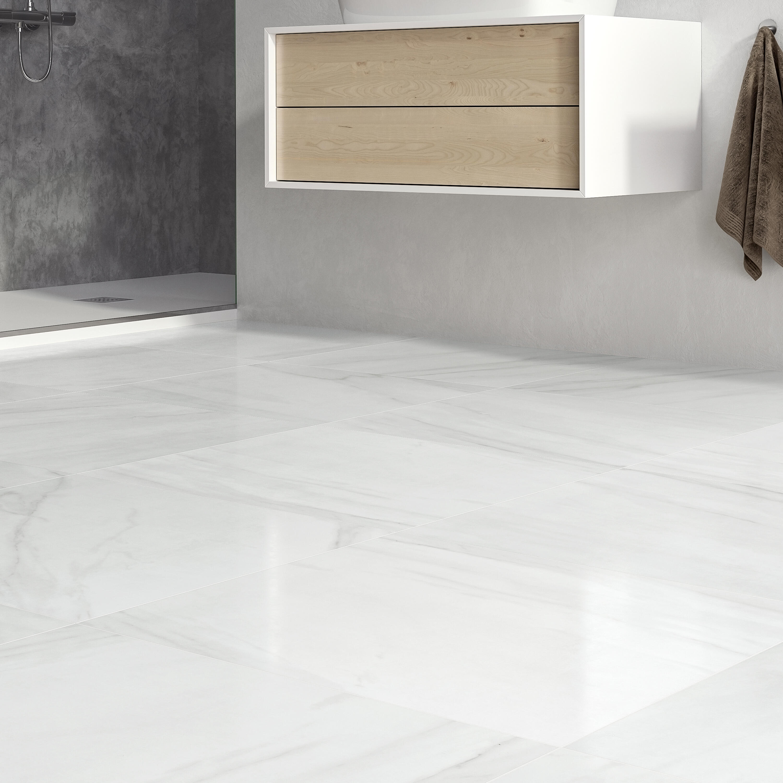 Carrelage sol intérieur / mur intérieur effet marbre blanc Marmi l.60 x L.60 cm  - 6