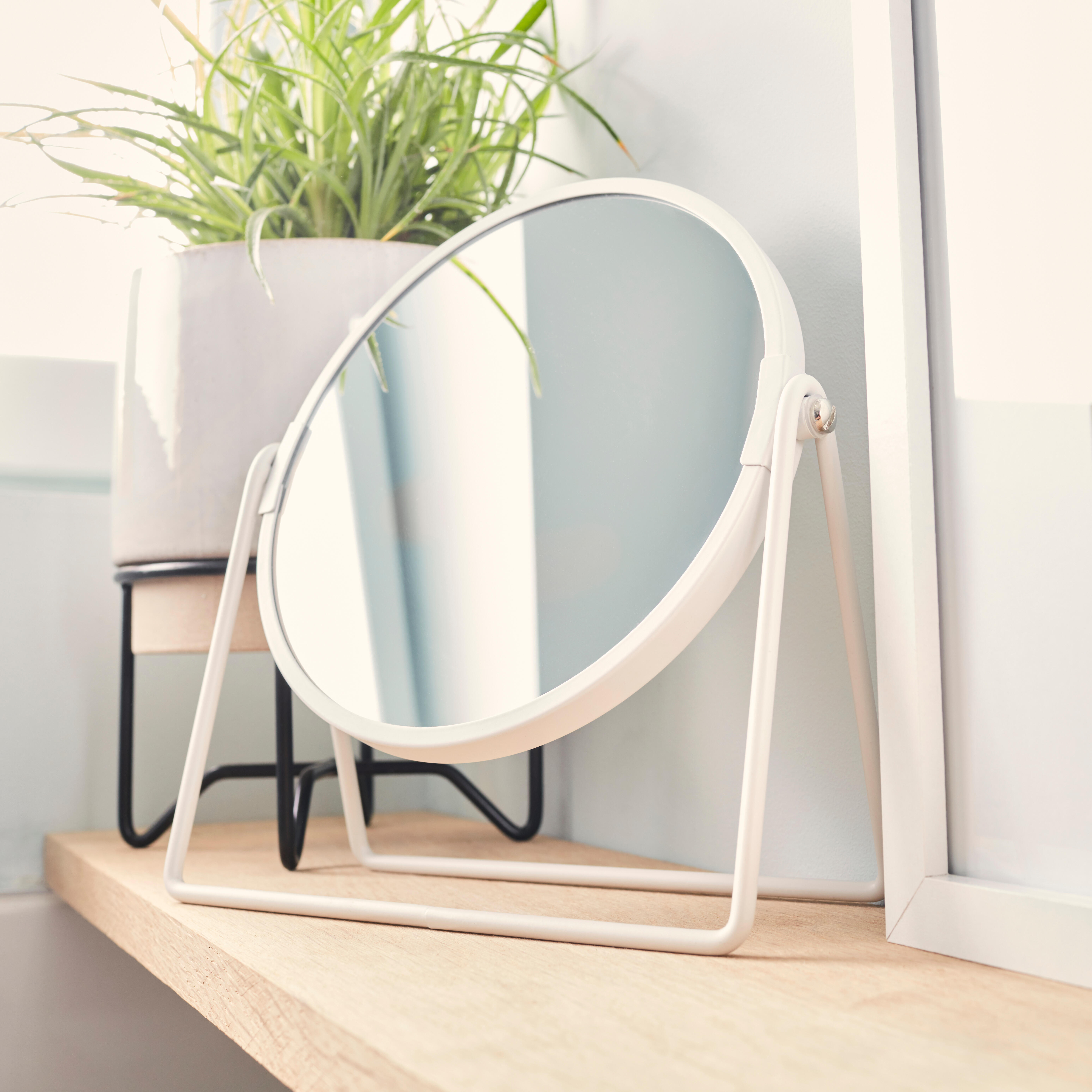 Miroir grossissant rond à poser Balancier blanc x 2 - 3