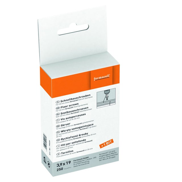 Lot de 250 vis auto perceuses pour sol, FERMACELL, 3.9 x 19 mm