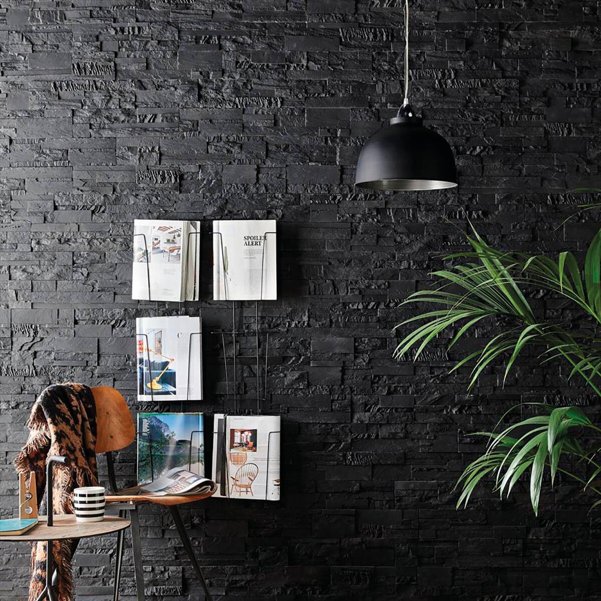 Rivestimento decorativo in cemento Bross nero da interno / esterno 1 m² - 3