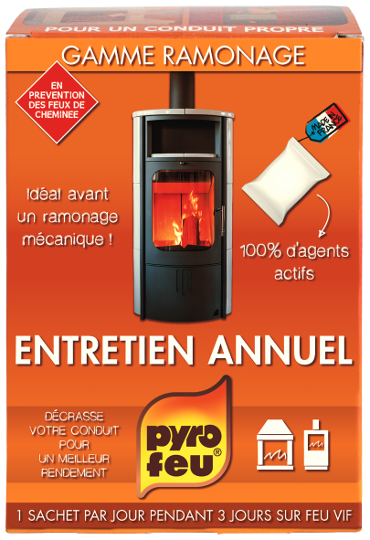 Ramonage annuel Bois PYROFEU, 3 x 250 g
