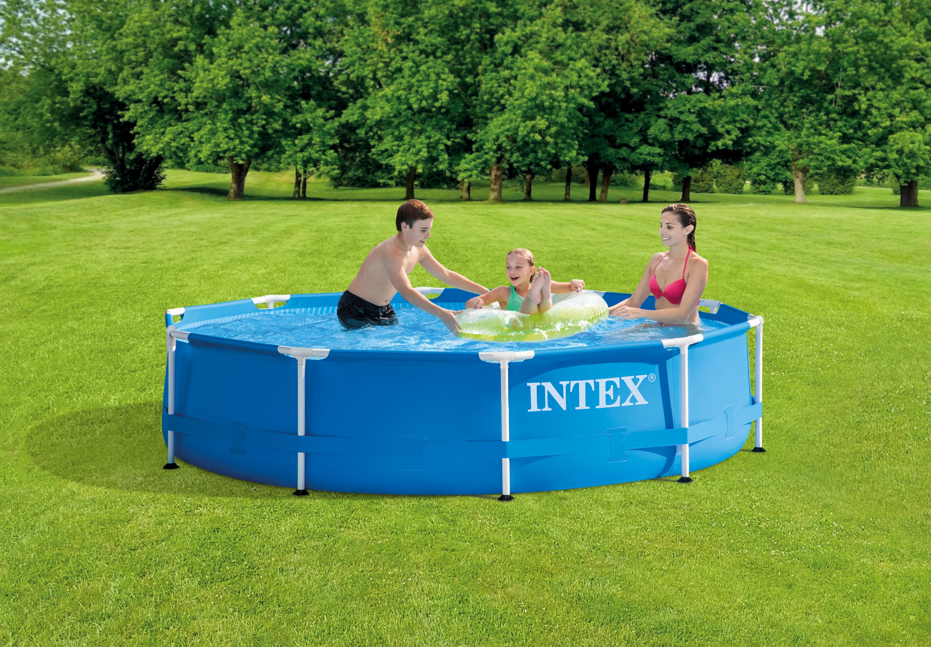 Piscine tubulaire INTEX Metal Frame ronde Diam. 3,05m x H. 0,76m - 3