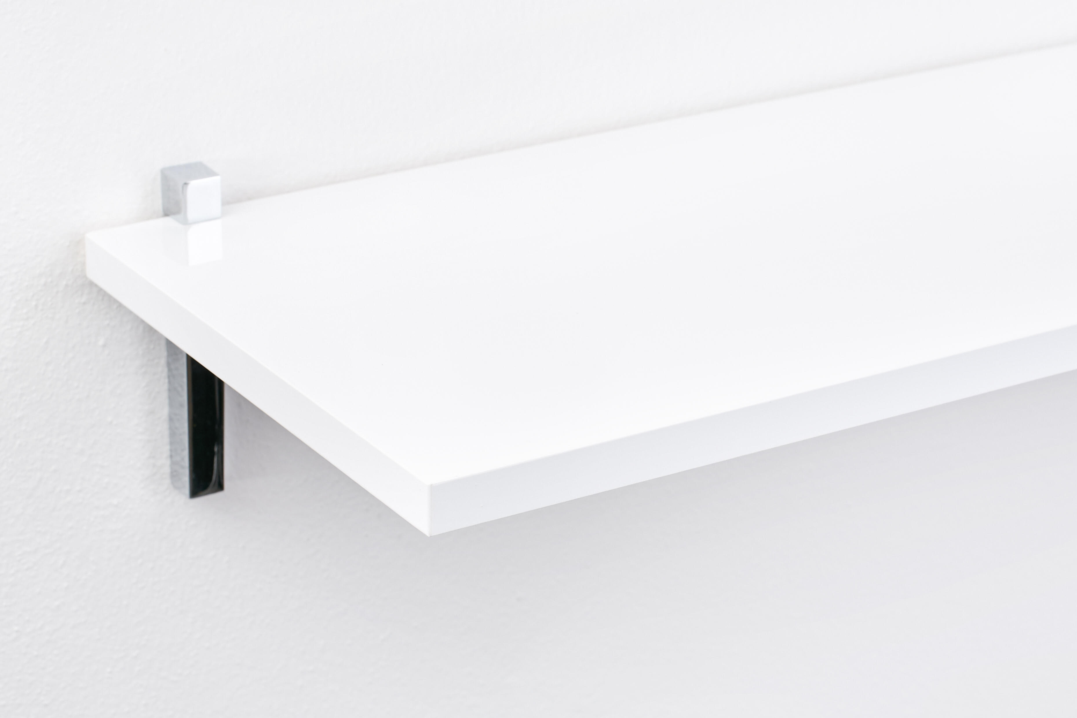 Etagère murale Chany blanc brillant, L.60 x P.25 cm, Ep.18mm - 2