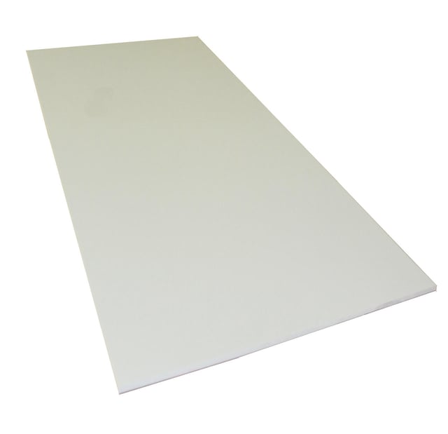 Plaque PVC expansé 3 mm blanc lisse L.100 x 50 cm
