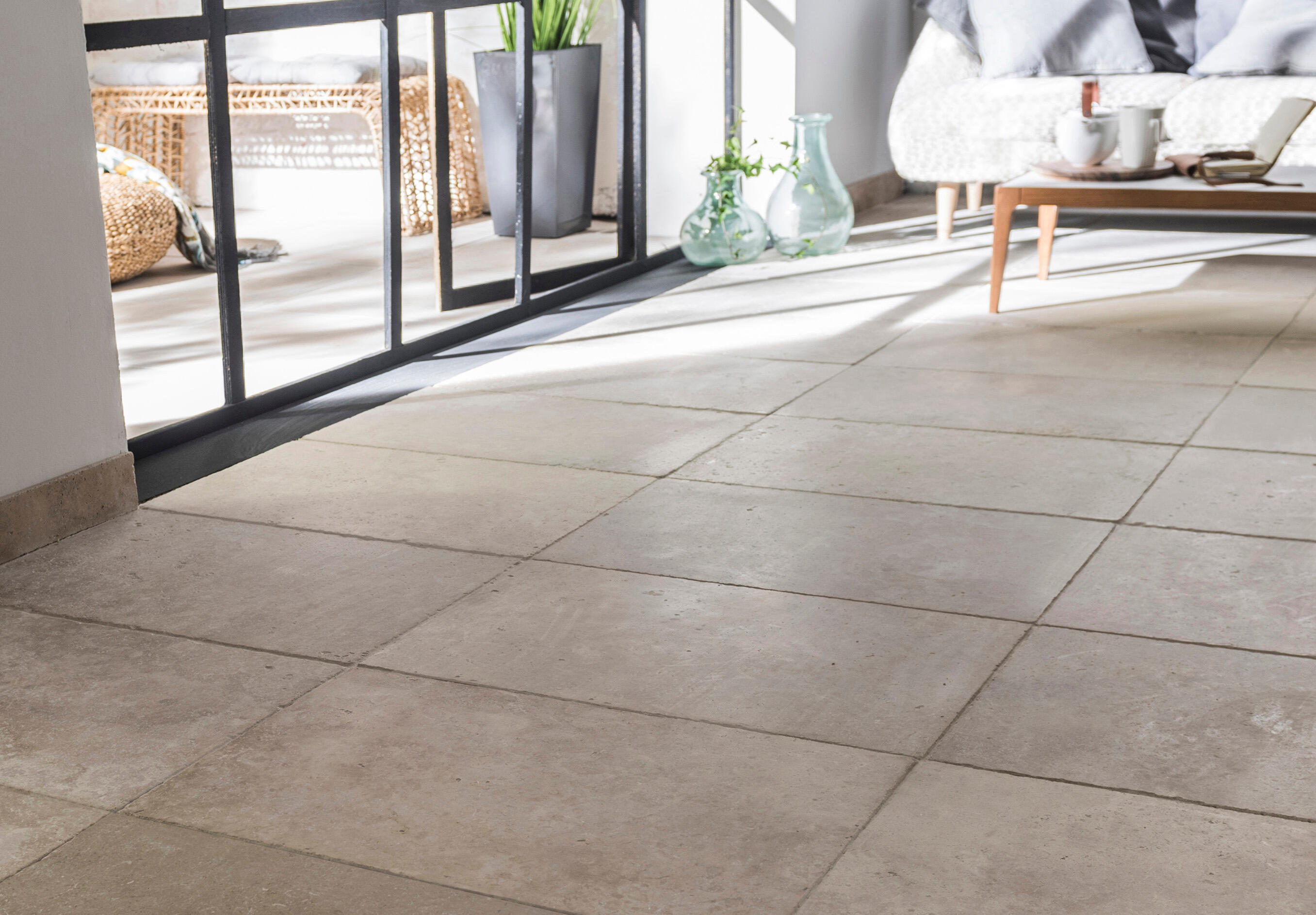 Travertin sol/mur effet pierre beige  casa light l.40.6 x L.61 cm - 6