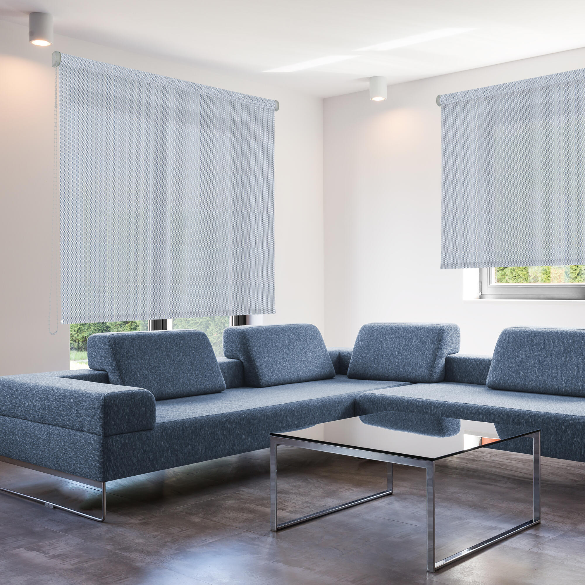 Estor enrollable screen con cadena screen royal poliéster royal blue de 165x250cm