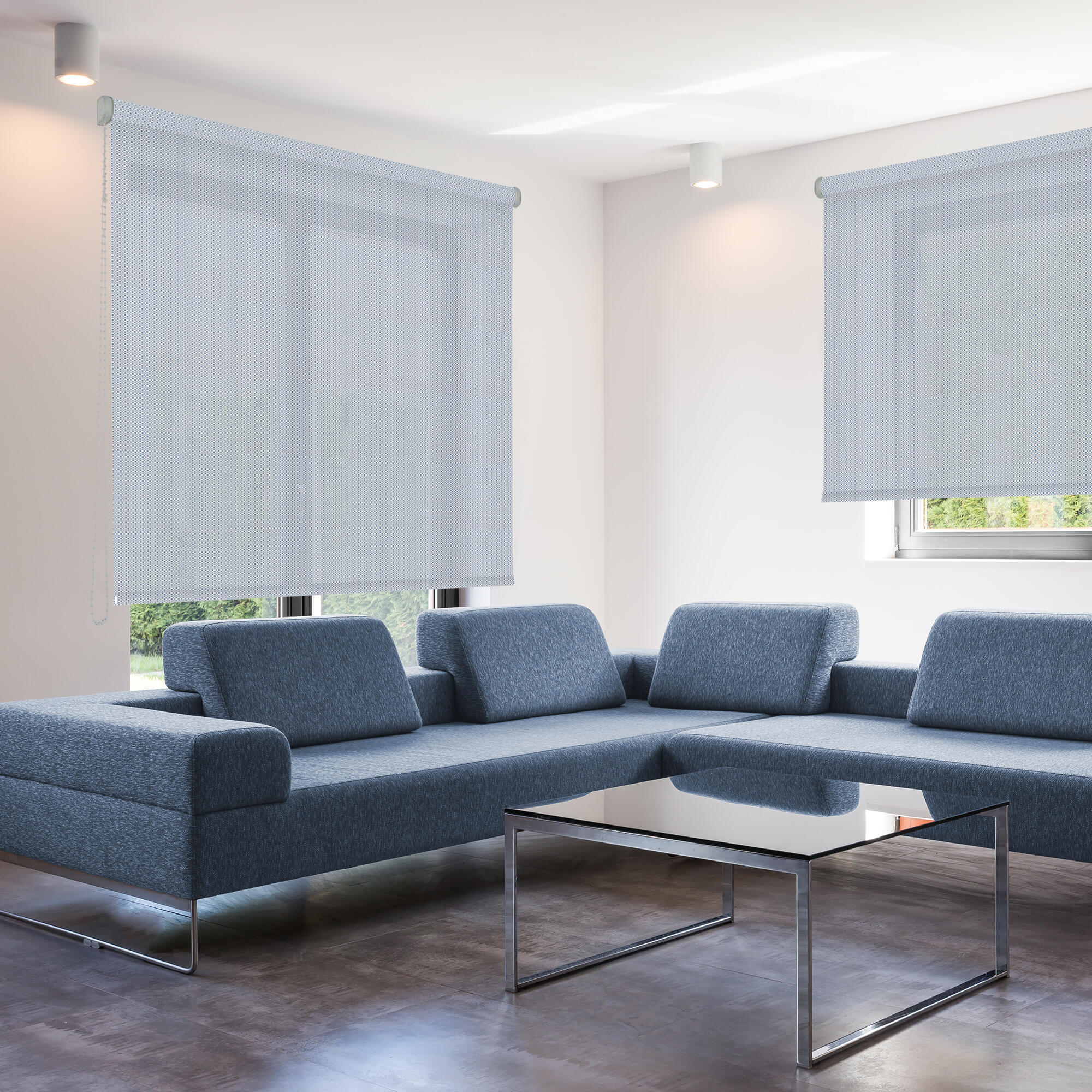 Estor enrollable screen screen royal azul de 90x250cm
