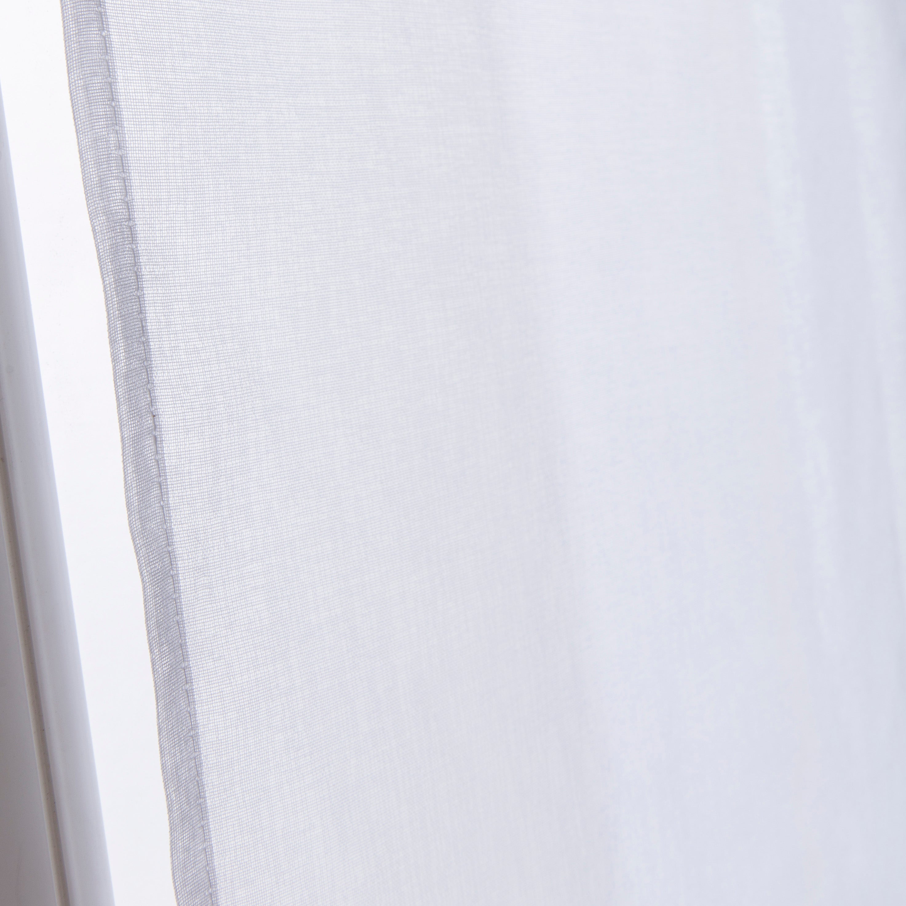 Vitrage semi-transparent, Leo, blanc H.90 x l.60 cm - 3