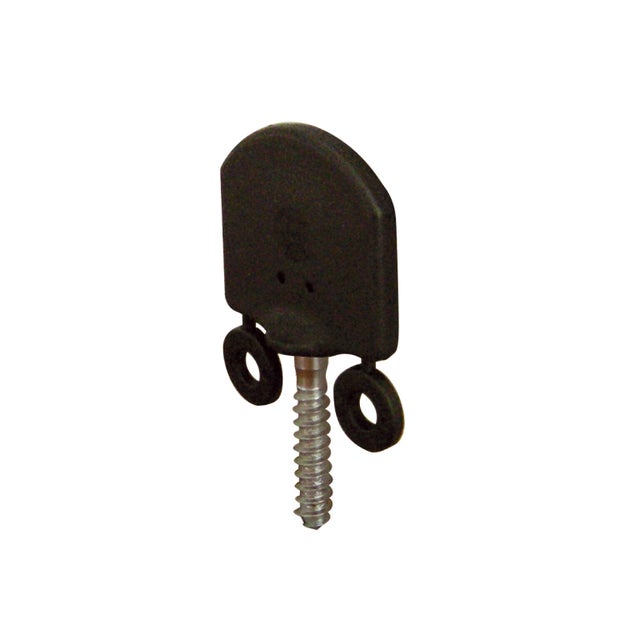 Butée de volet à visser tampon composite noir, H.80 x L.40 x P.20 mm AFBAT