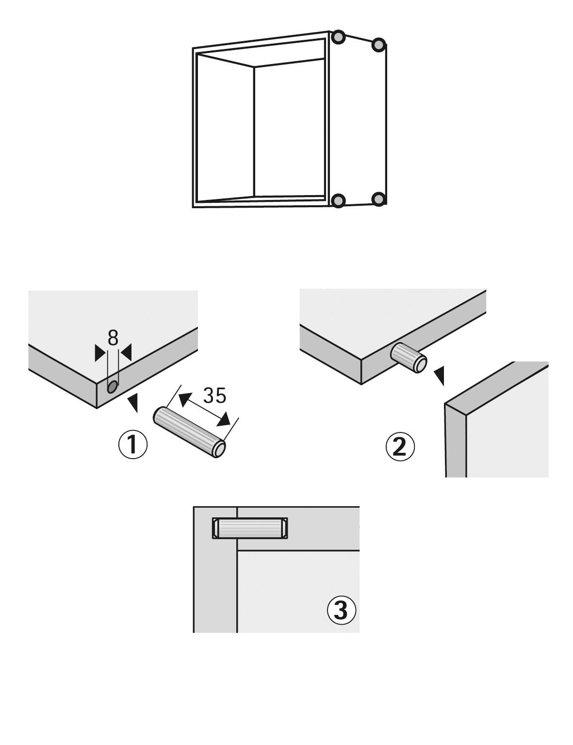 Lot de 40 Tourillon bois HETTICH, l.35 mm - 3