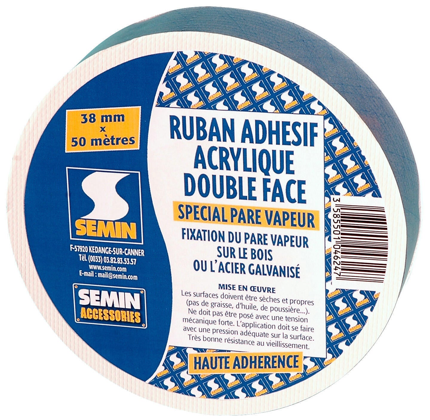 Ruban double face pare vapeur, SEMIN, 38 mm x 50 ml Leroy Merlin — free download